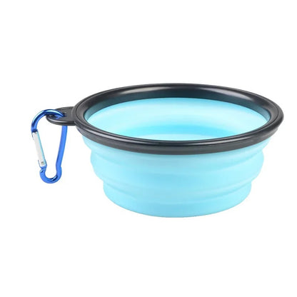 Collapsible Dog Pet Folding Silicone Bowl